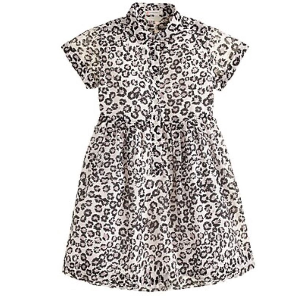 Crewcuts girls leopard shirt dress size toddler 3